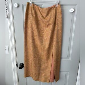 Vintage Talbots Paisley Maxi Skirt wool silk blend